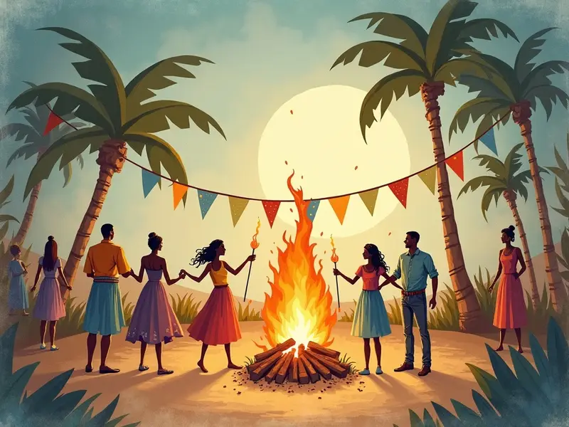 Ilustração do sonho: Sonhar com quadrilha dançando