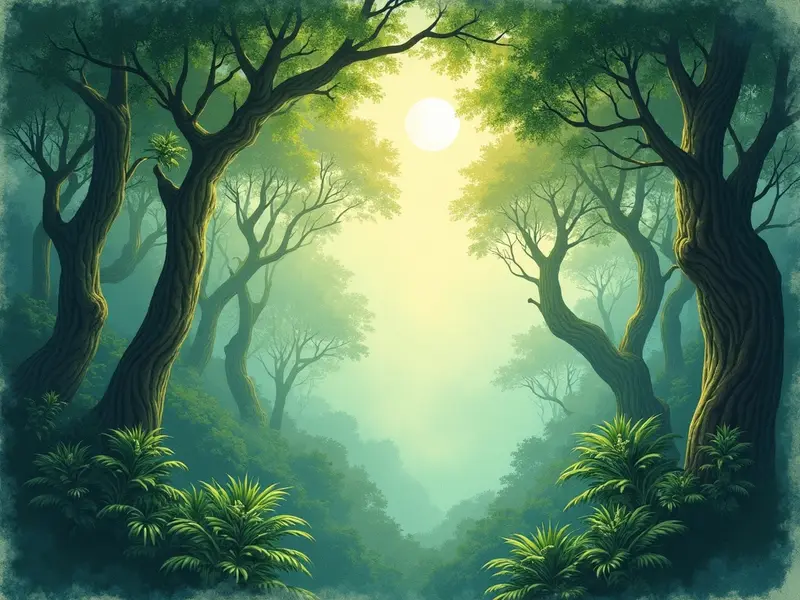 Ilustracja snu: índios na floresta amazônica