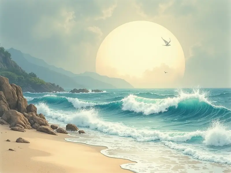 Ilustracja snu: furacão no mar