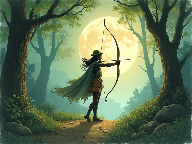 Ilustração do sonho: Oxóssi