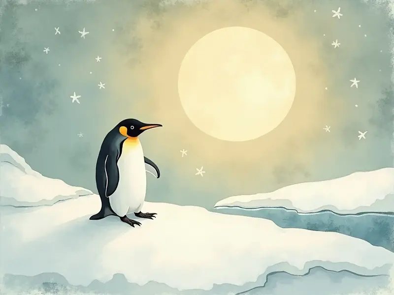 Ilustracja snu: pinguim