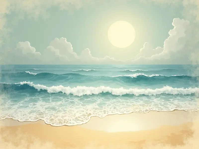 Ilustracja snu: praia vazia