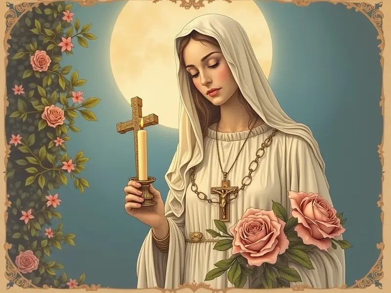 Ilustração: sonhar com Santa Rita de Cássia na Umbanda