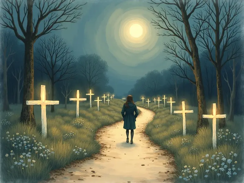 Ilustração do sonho: sonhar com via-sacra à noite